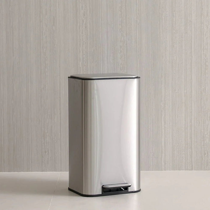 Falcon 30L Stainless Steel Pedal Bin,Soft Close,Stainless Steel Matte Finish 32.5 X 31.8 X 61.9 CM SK19007B-002