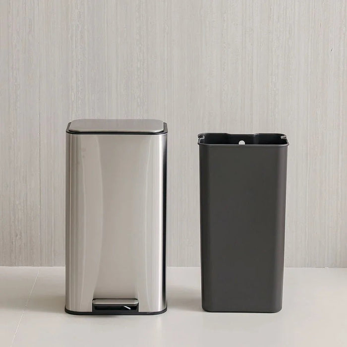 Falcon 30L Stainless Steel Pedal Bin,Soft Close,Stainless Steel Matte Finish 32.5 X 31.8 X 61.9 CM SK19007B-002