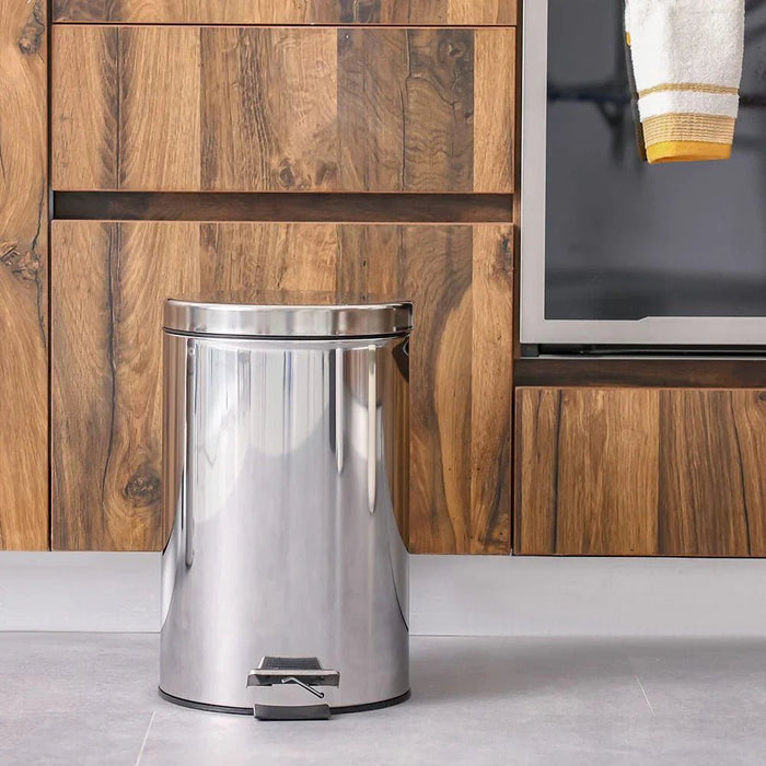 Falcon 12L Stainelss Steel Dustbin 25X39Cm