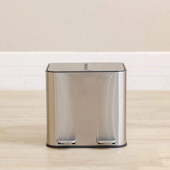 Orchid SS 10L Rect Dual Bin With Soft Close