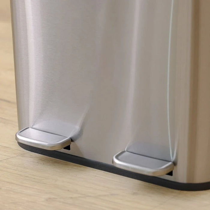 Orchid SS 10L Rect Dual Bin With Soft Close