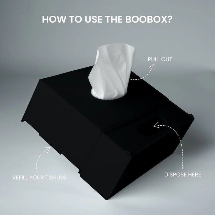 The Boobox Smart Tissue Box Black 23Cm X 19Cm X 8.5Cm