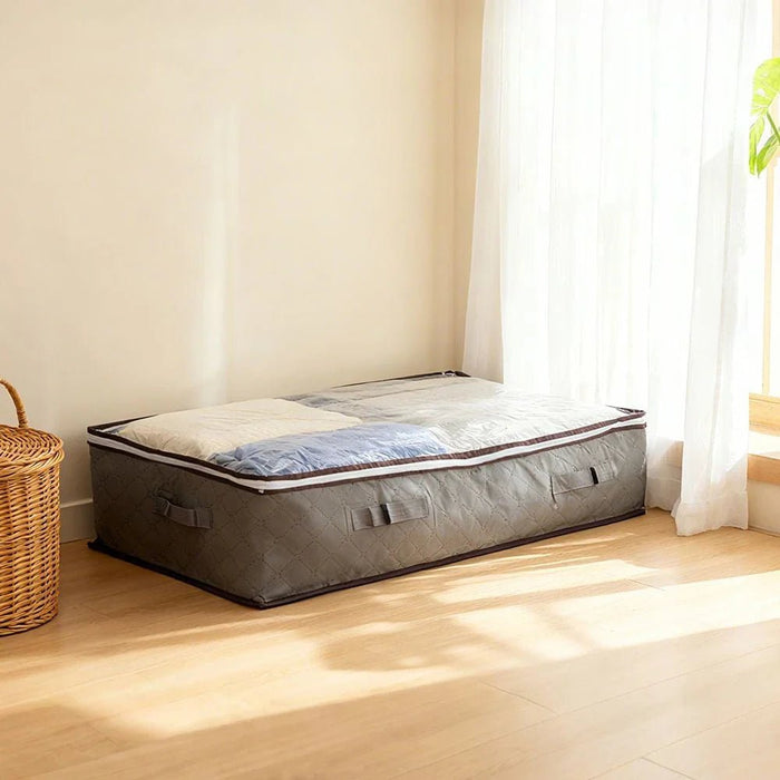 Velora Underbed Fabric Storage Rack 100X50X15 Cm Grey