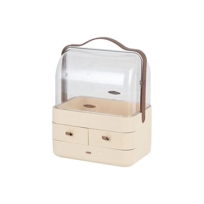 Velora Large Dressing Box With Drawer 26.5 X 18.2 X 34.5 Cm White & Brown