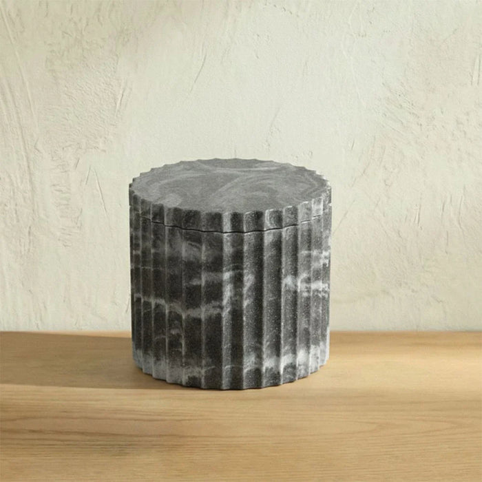 Velora Resin Cotton Jar 10.8 X 8Cm Grey