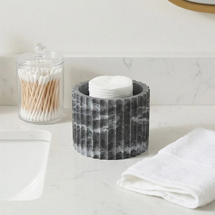 Velora Resin Cotton Jar 10.8 X 8Cm Grey