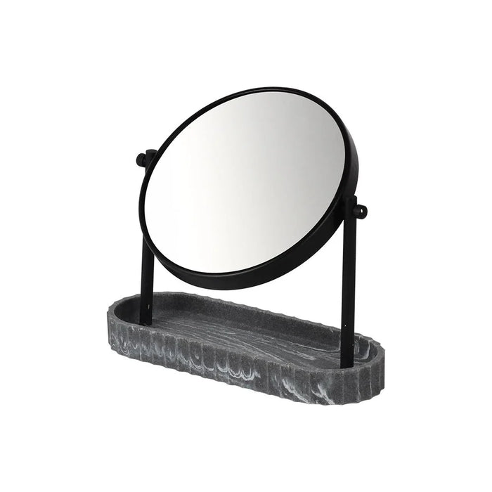 Velora Mirror With Resin Tray 23 X 8.2 X 23Cm Grey