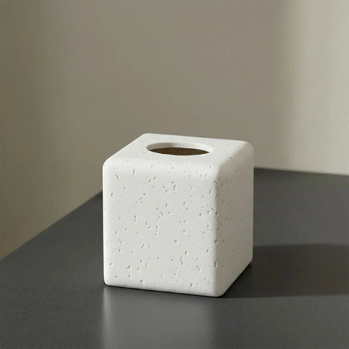 Velora Marble Tissue Box 14X14X14Cm White
