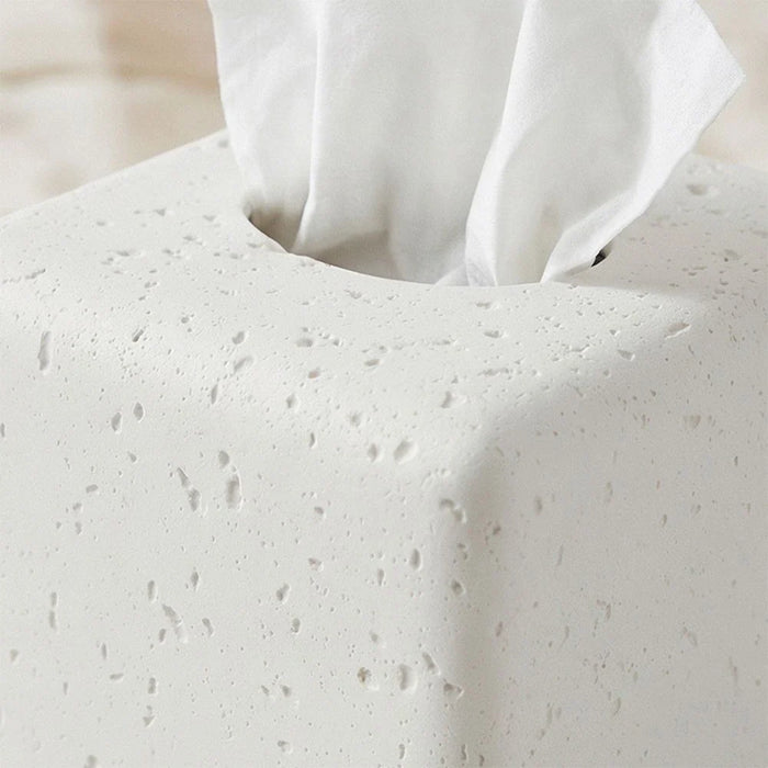 Velora Marble Tissue Box 14X14X14Cm White