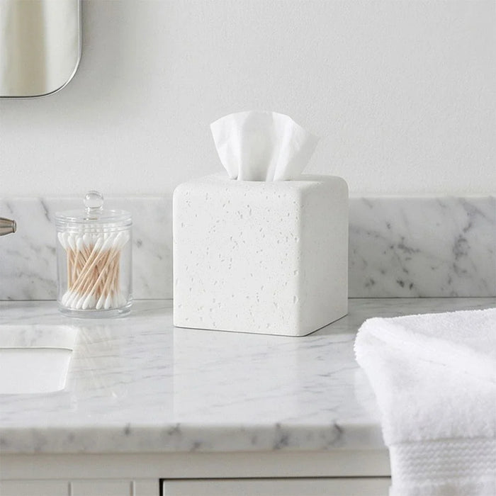 Velora Marble Tissue Box 14X14X14Cm White