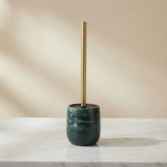 Velora Resin Toilet Brush With Holder 10.4 X 36.5 Cm Dark Green