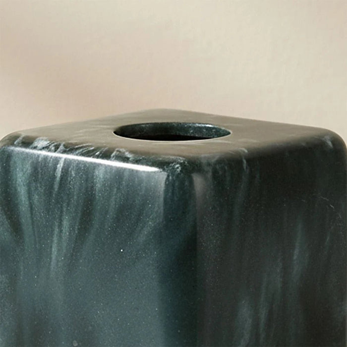 Velora Resin Square Shape Tissue Box 15 X 15 X15 Cm Dark Green