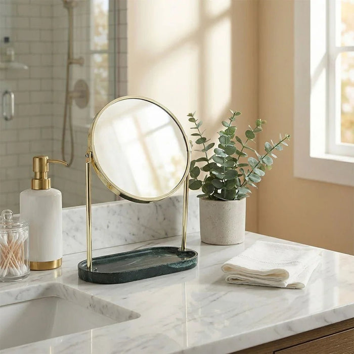 Velora Mirror With Resin Tray 23 X 8.2 X 27.5 Cm Dark Green