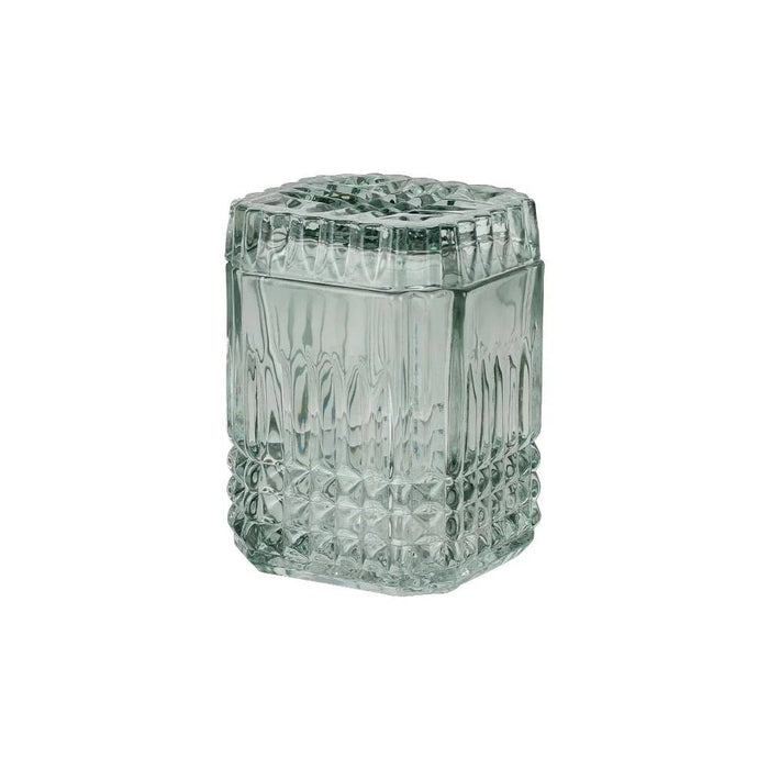 Velora Glass Cotton Jar 8.5 X 8.5 X 11.7Cm Green