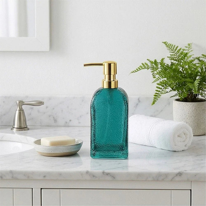 Velora Glass Lotion Dispenser 7.3 X 7.3 X 18.9 Cm Turquoise