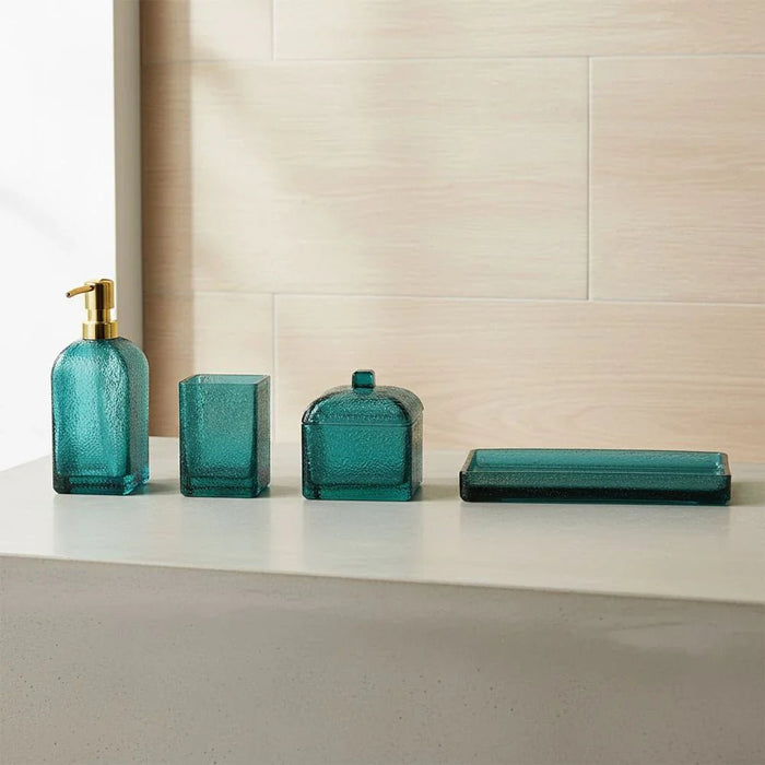 Velora Glass Lotion Dispenser 7.3 X 7.3 X 18.9 Cm Turquoise