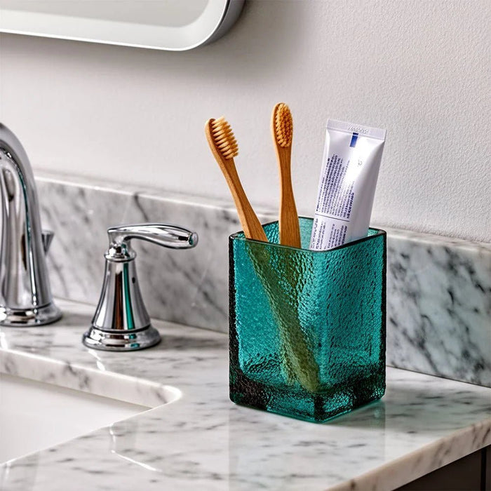 Velora Glass Tumbler 7.5 X 7.5 X 10.2 Cm Turquoise