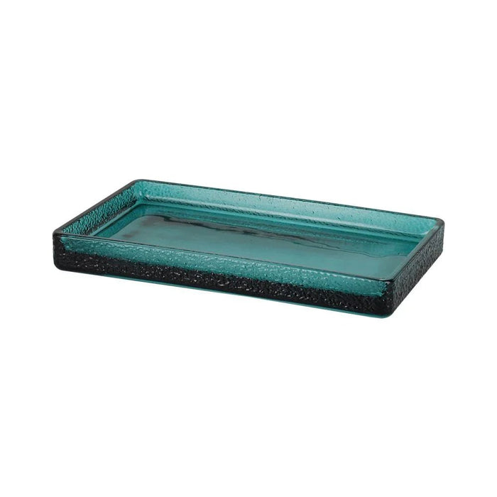 Velora Glass Tray 23.5 X 13.4 X 2.7 Cm Turquoise