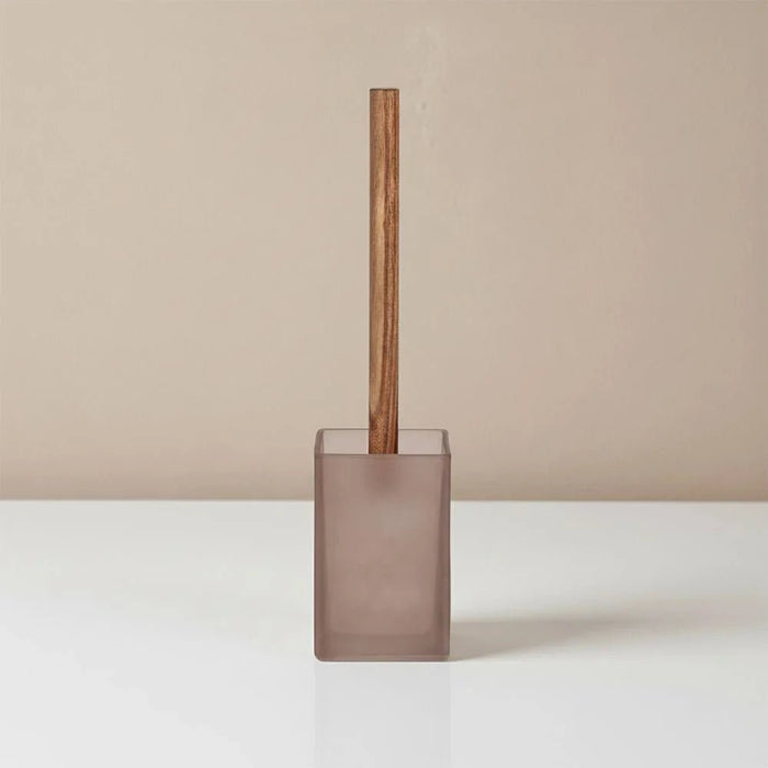 Velora Glass Toilet Brush 9.1 X 9.1 X 38 Cm Mocha Brown