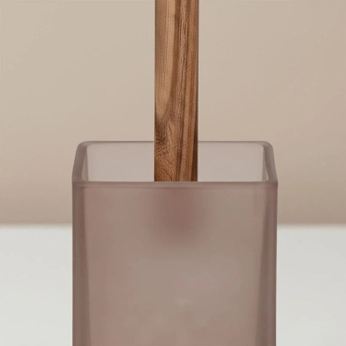 Velora Glass Toilet Brush 9.1 X 9.1 X 38 Cm Mocha Brown