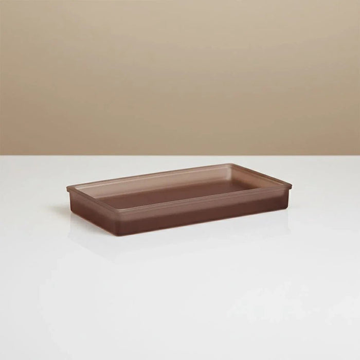 Velora Glass Tray 23.5 X 13.5 X 3 Cm Mocha Brown