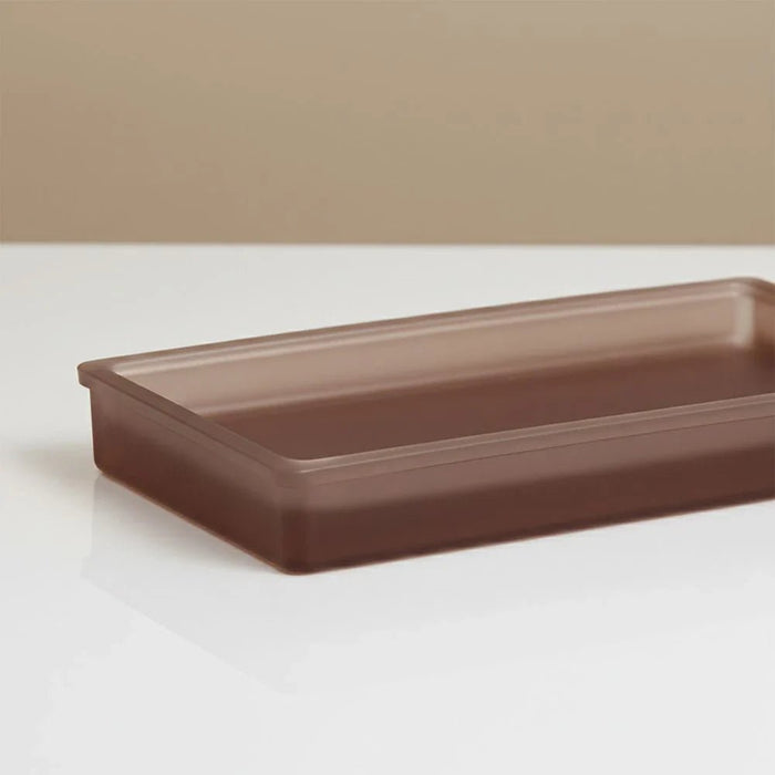 Velora Glass Tray 23.5 X 13.5 X 3 Cm Mocha Brown