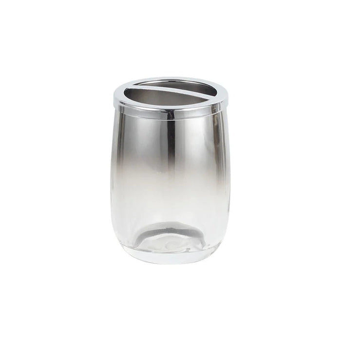 Velora Glass Bath Set 7.1 X 20 Cm Silver
