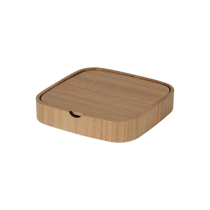Velora Jewelry Box 19 X 19 X 3.6 Cm Oak Brown