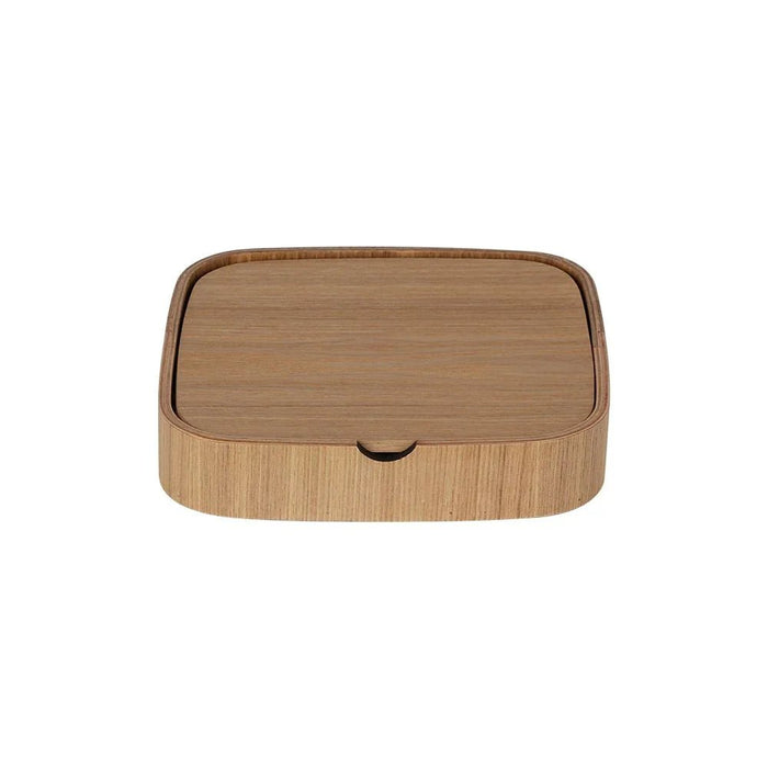 Velora Jewelry Box 19 X 19 X 3.6 Cm Oak Brown