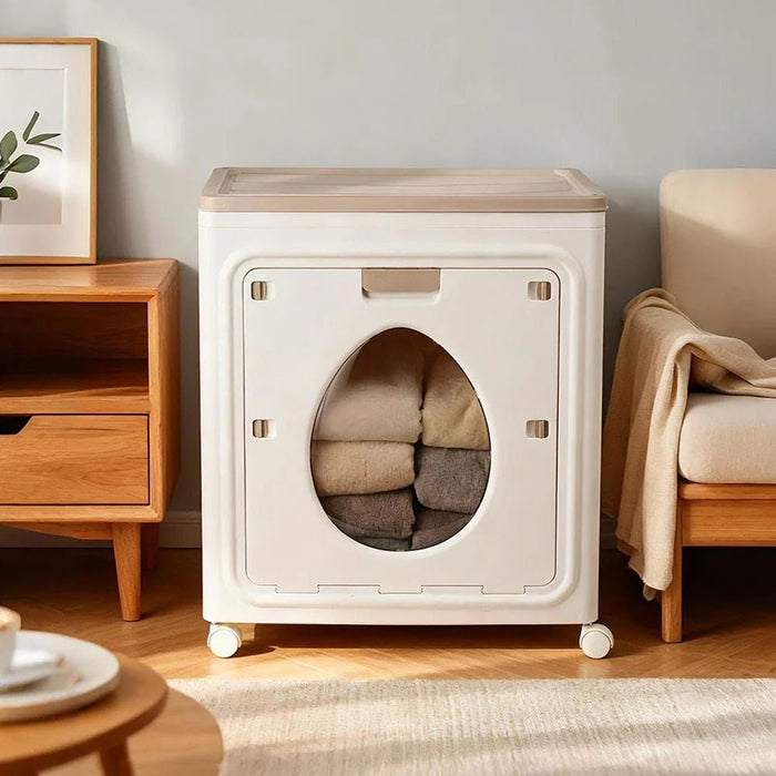 Velora Foldable Storage Box 56 X 38 X 66.5Cm Beige