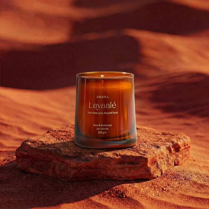 Layaale (220G) Rose & Oudwood Jar Candle