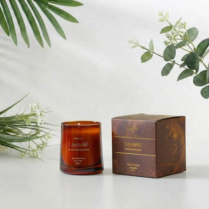 Layaale (220G) Rose & Oudwood Jar Candle