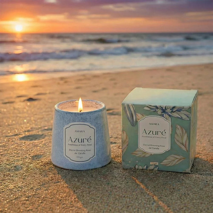 Azure (170G) Eternal Blooming Rose Jar Candle