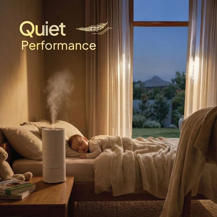 Tranquil Top Filling Cool Mist Humidifier With Ultrasonic Technology And 7 Color Night Light 6L White