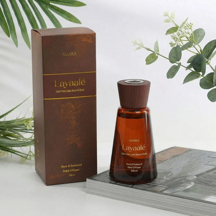 Layaale (200Ml) Rose & Oudwood Reed Diffuser