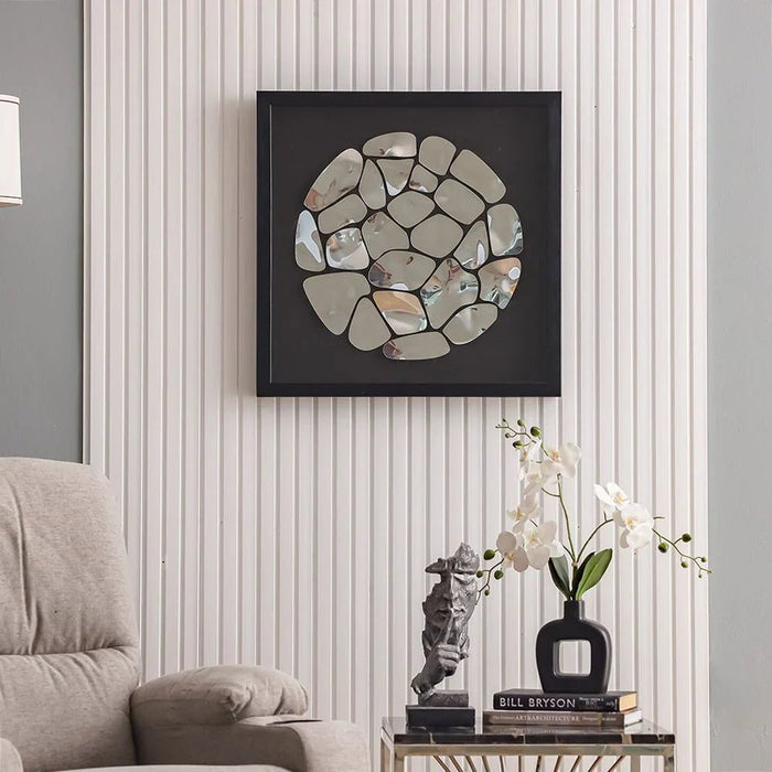 Skia Glass & PP Chrome Shadow Boxes 60x60x50Cm
