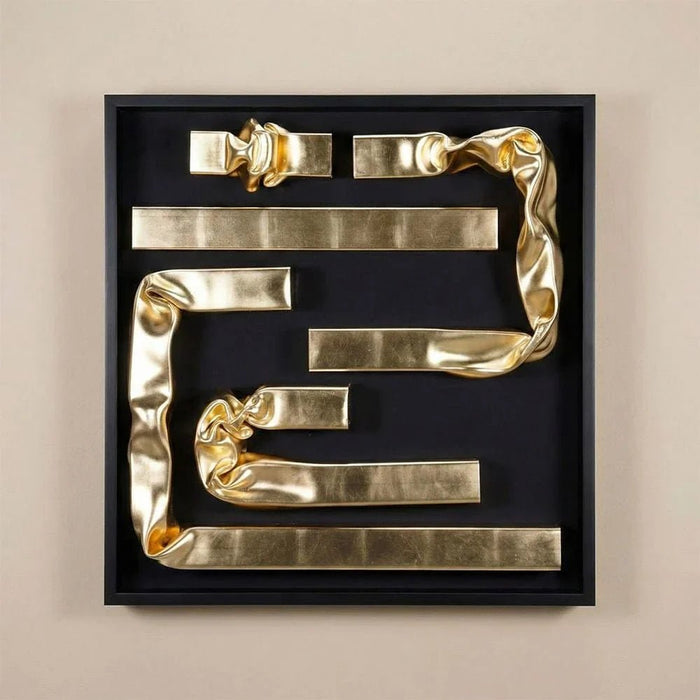Skia Glass & PP Golden Brick Road Shadow Boxes 90x90x160Cm