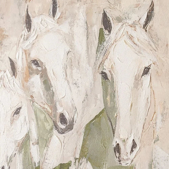 Marrakech Stallions Handpainted Wall Art 80X120Cm