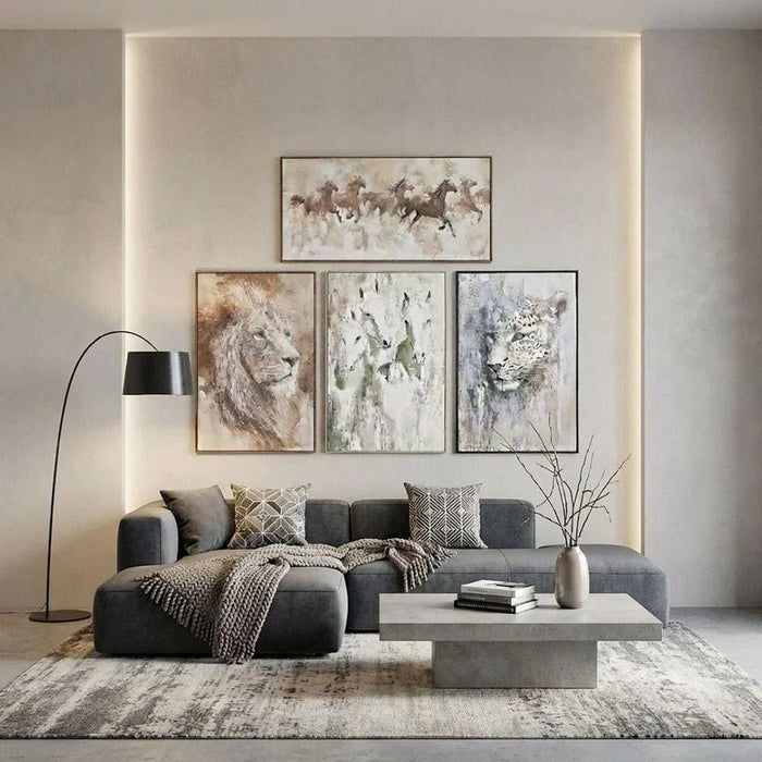 Marrakech Stallions Handpainted Wall Art 80X120Cm