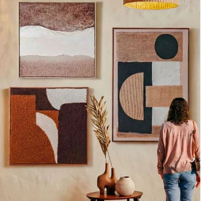 Marrakech Veil Wool Wall Art 80X80Cm