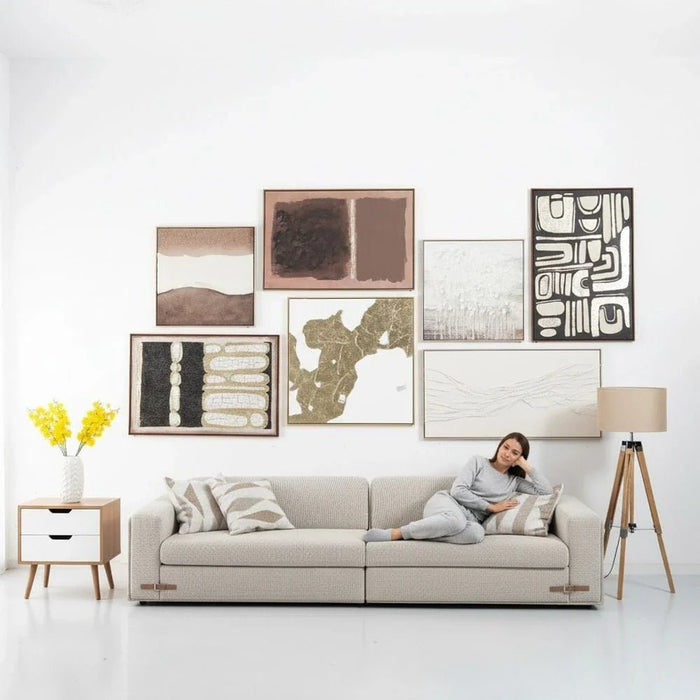 Marrakech Horizon Handpainted Wall Art 100X100Cm