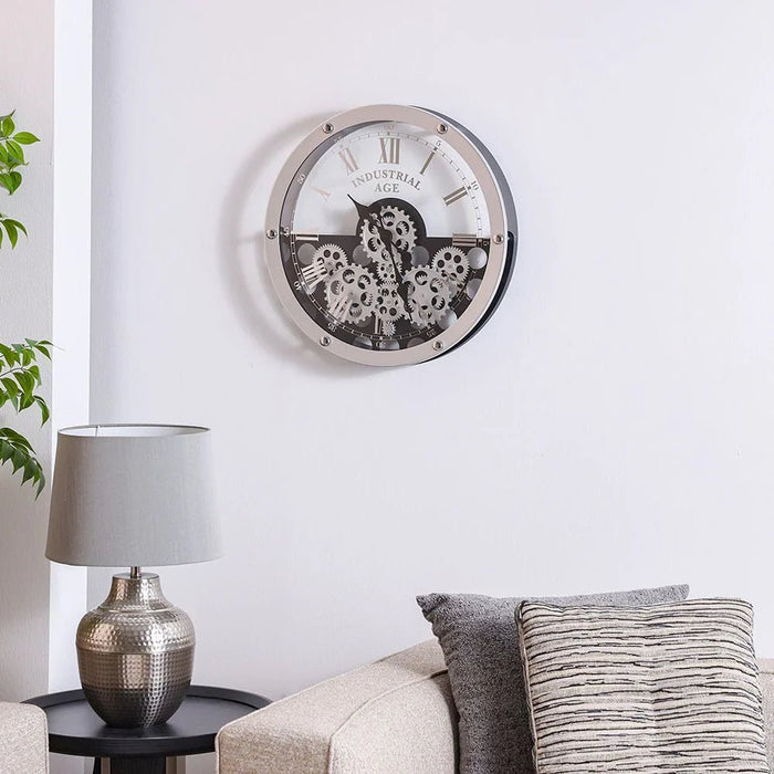 Cambridge Gear Wall Clock-Grey-51x8x51 cm