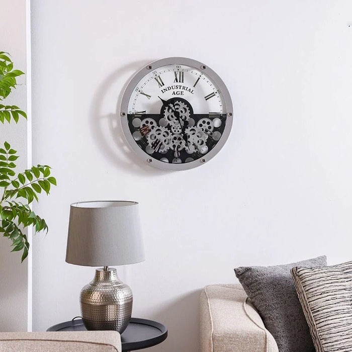 Cambridge Gear Wall Clock-Grey-51x8x51 cm