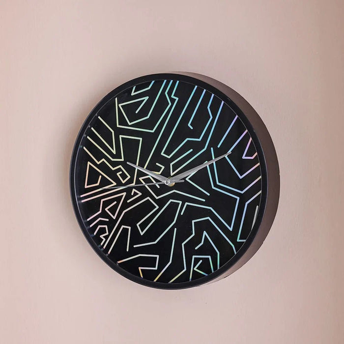 Cambridge Abstract Wall Clock-Black-30x30x4.5 cm