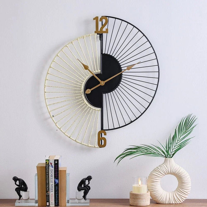 Cambridge Wall Accent Wall Clock-Black/White-60x68.5x4.5 cm