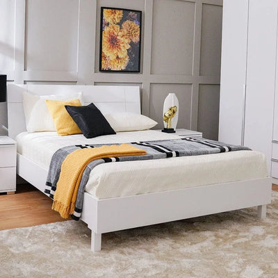 Brooklyn 180x200 King Bed-White-With 2-Year Warranty