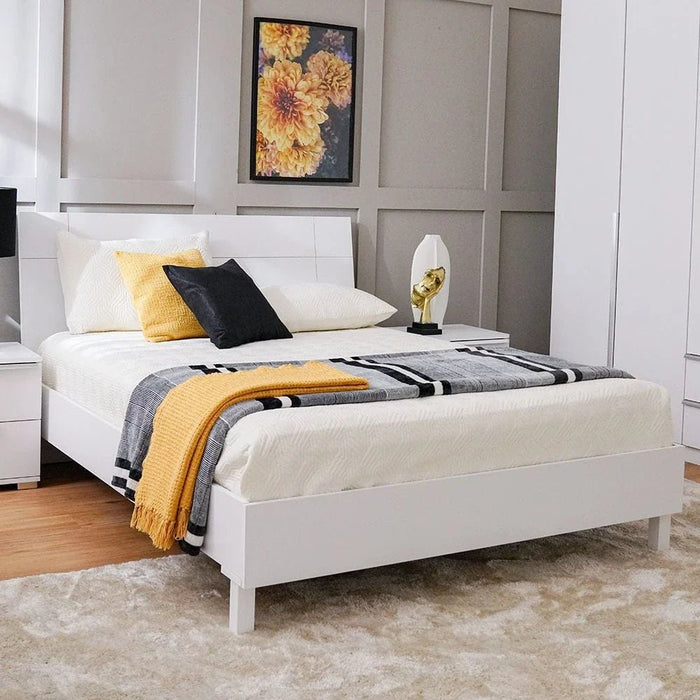 Brooklyn 180x200 King Bed-White-With 2-Year Warranty
