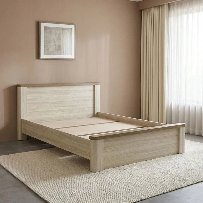 Olivos 150x200 Queen Bed-Ash Grey/Oak-With 2-Year Warranty