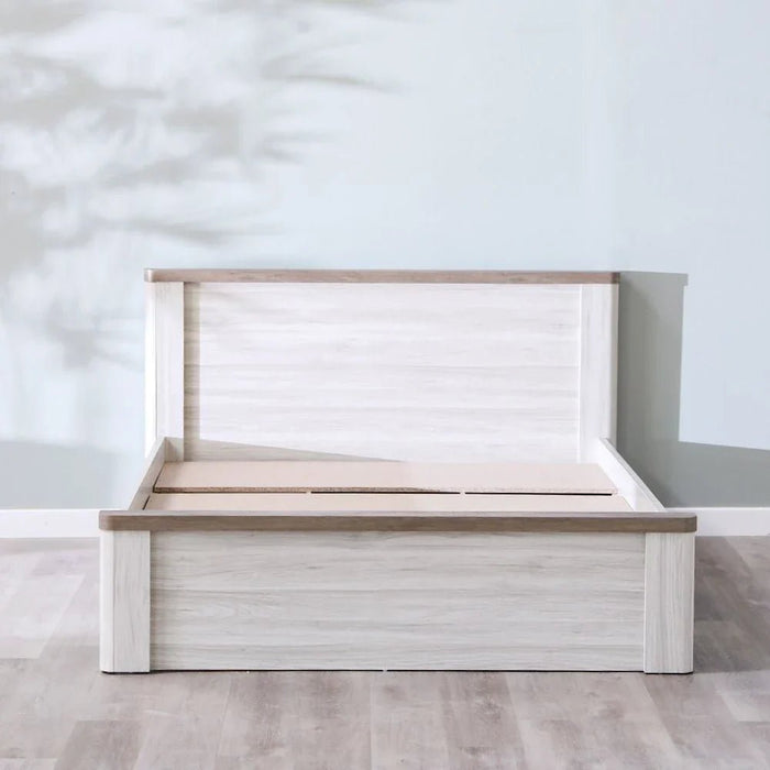 Olivos 180x200 King Bed-Ash Grey/Oak-With 2-Year Warranty