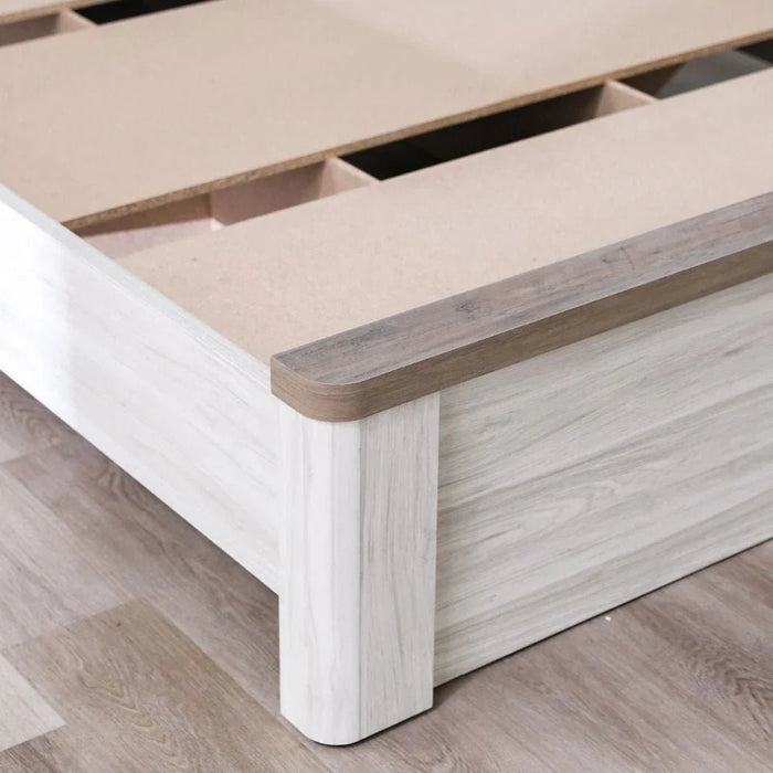 Olivos 180x200 King Bed-Ash Grey/Oak-With 2-Year Warranty